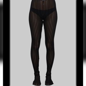 The Grave Girl Flocked Velvet Tights